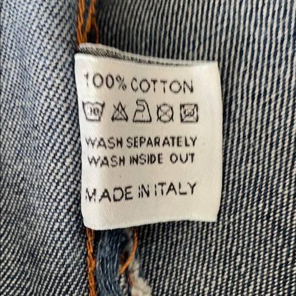 Andrew Mackenzie denim cropped black jacket Sz 38 - Picture 9 of 13